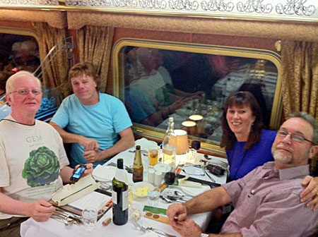 Dining in the Queen Adelaide restaurant on the Ghan